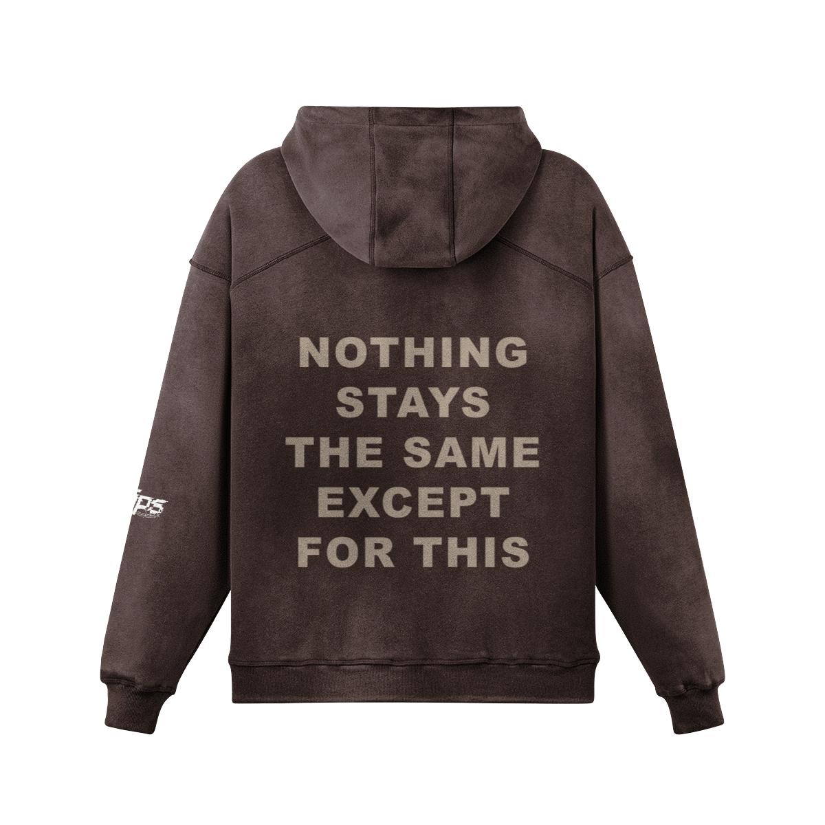 "nothing stays the same except for this" heavyweight sun-faded hoodie